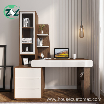 Multifunctional Storage Desk Wooden Home Office Wood Desk